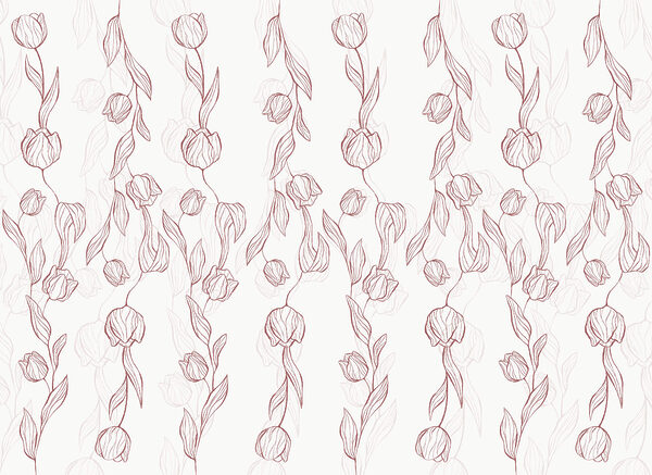 Pattern of flowers and leaves Pattern of flowers and leaves