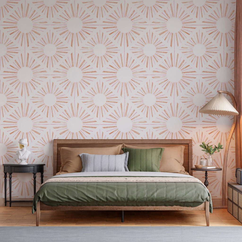 Patroon van oranje en witte lijnen