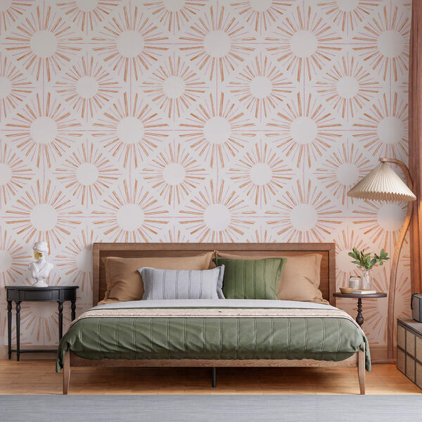 Patroon van oranje en witte lijnen