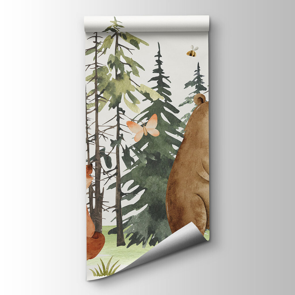 A group of animals in the forest A group of animals in the forest