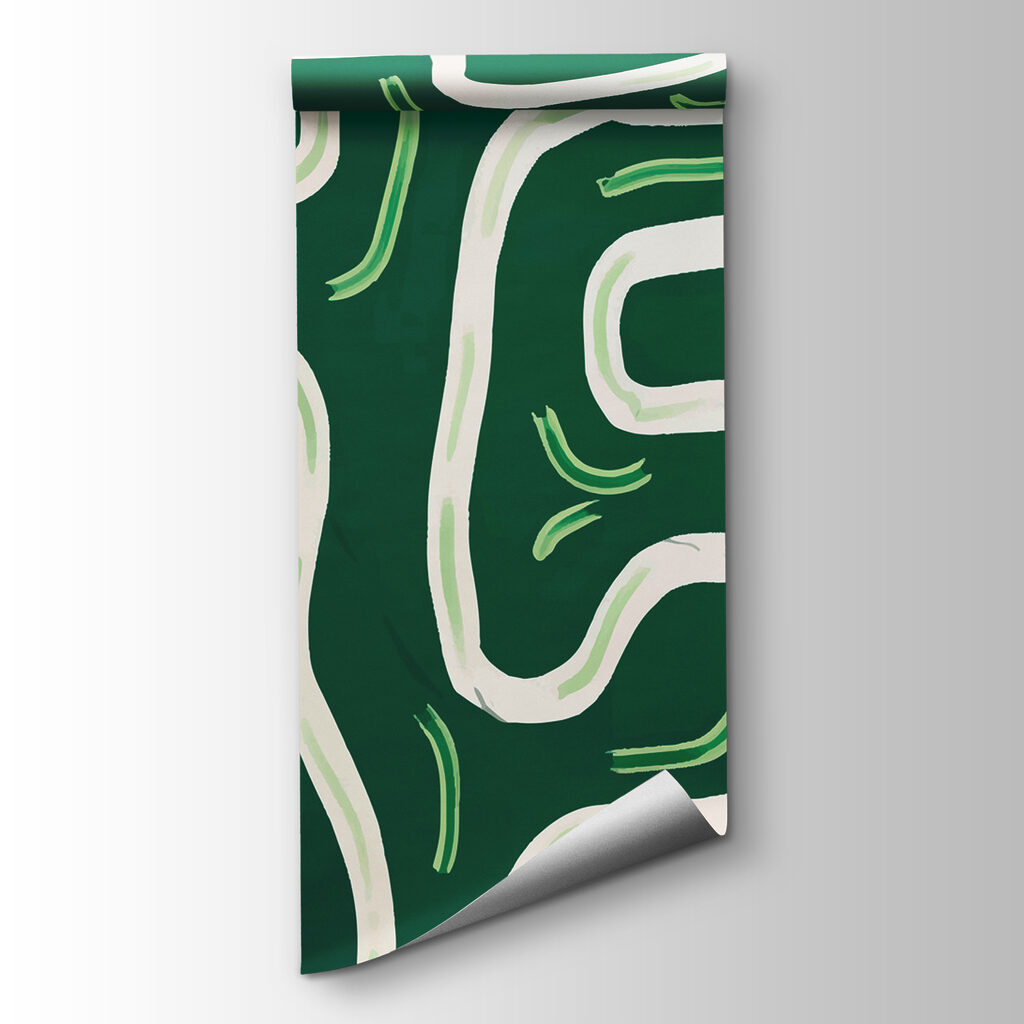 Green and white maze