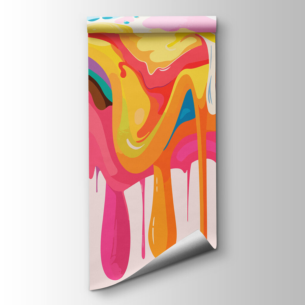 Colorful paint dripping down Colorful paint dripping down