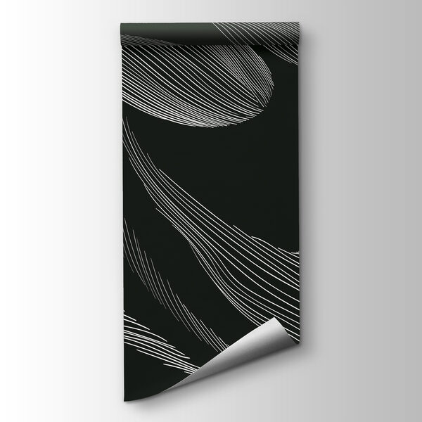 A white lines on a black background
