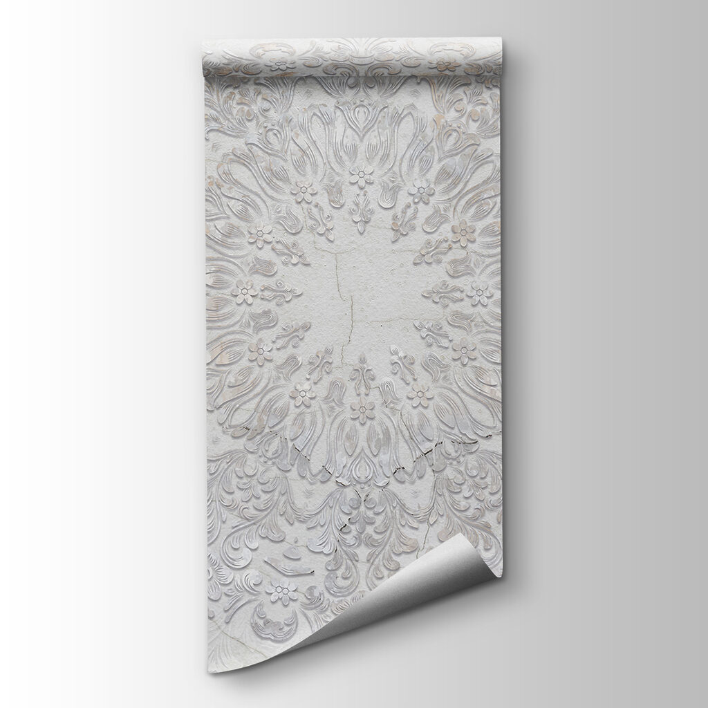 A white and grey circular pattern