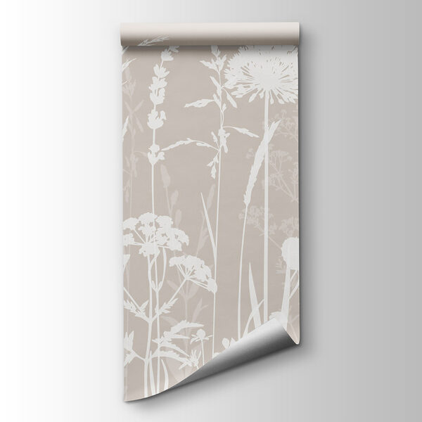 A white silhouettes of flowers A white silhouettes of flowers