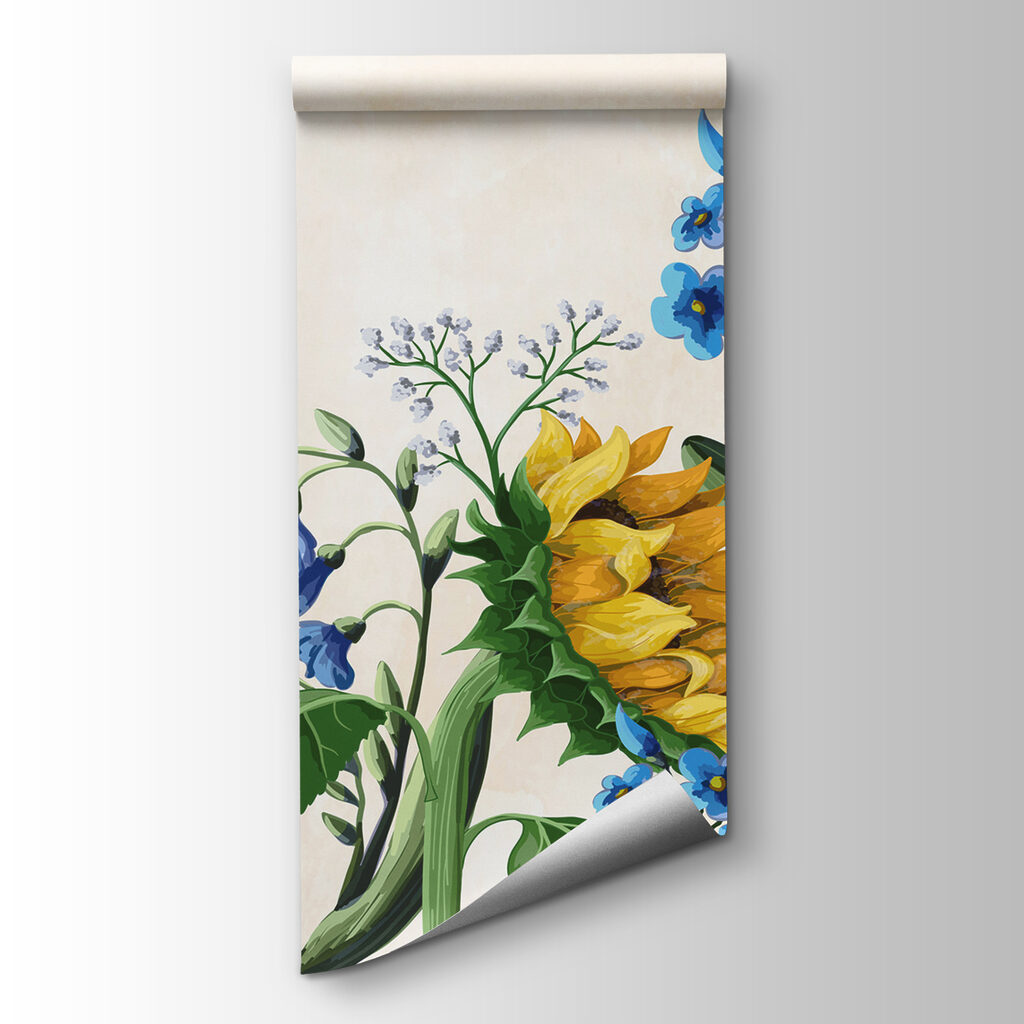 Group of sunflowers and other flowers