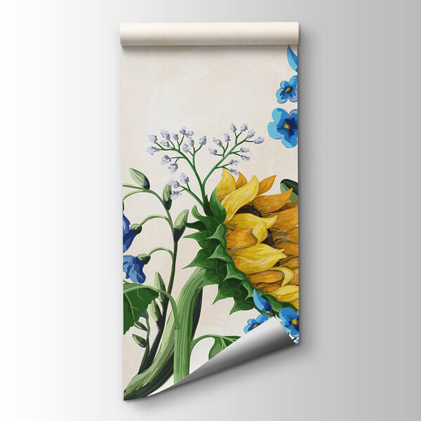 Group of sunflowers and other flowers