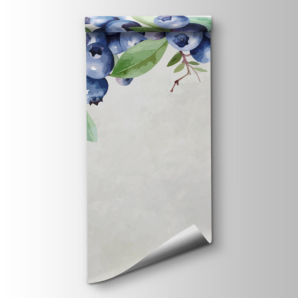 Blueberry with green leaves Blueberry with green leaves