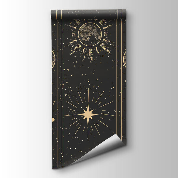 Group of banners with moon and stars
