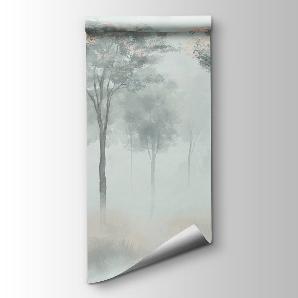 Group of trees in fog