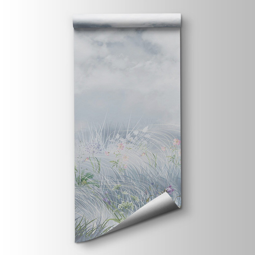 Field of flowers and grass