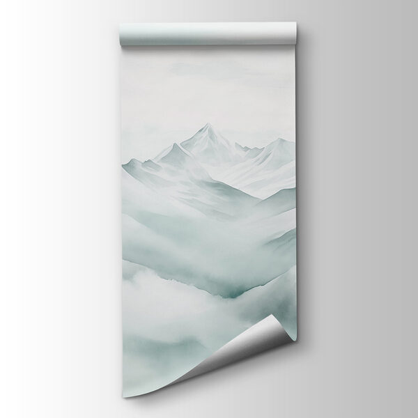 Mountain range with clouds