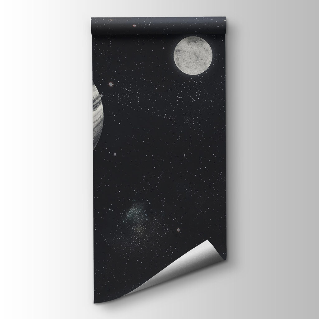 Planets in space with stars Planets in space with stars