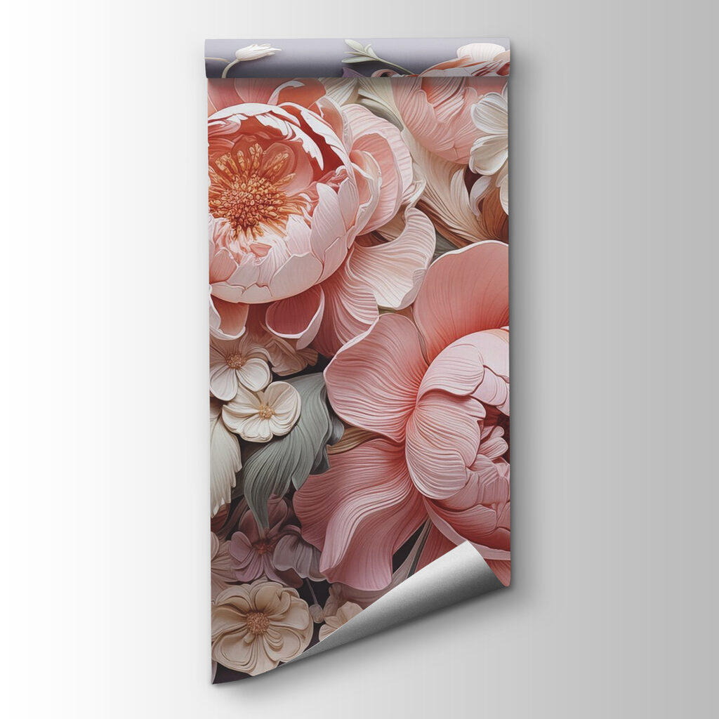 Group of flowers on a gray background