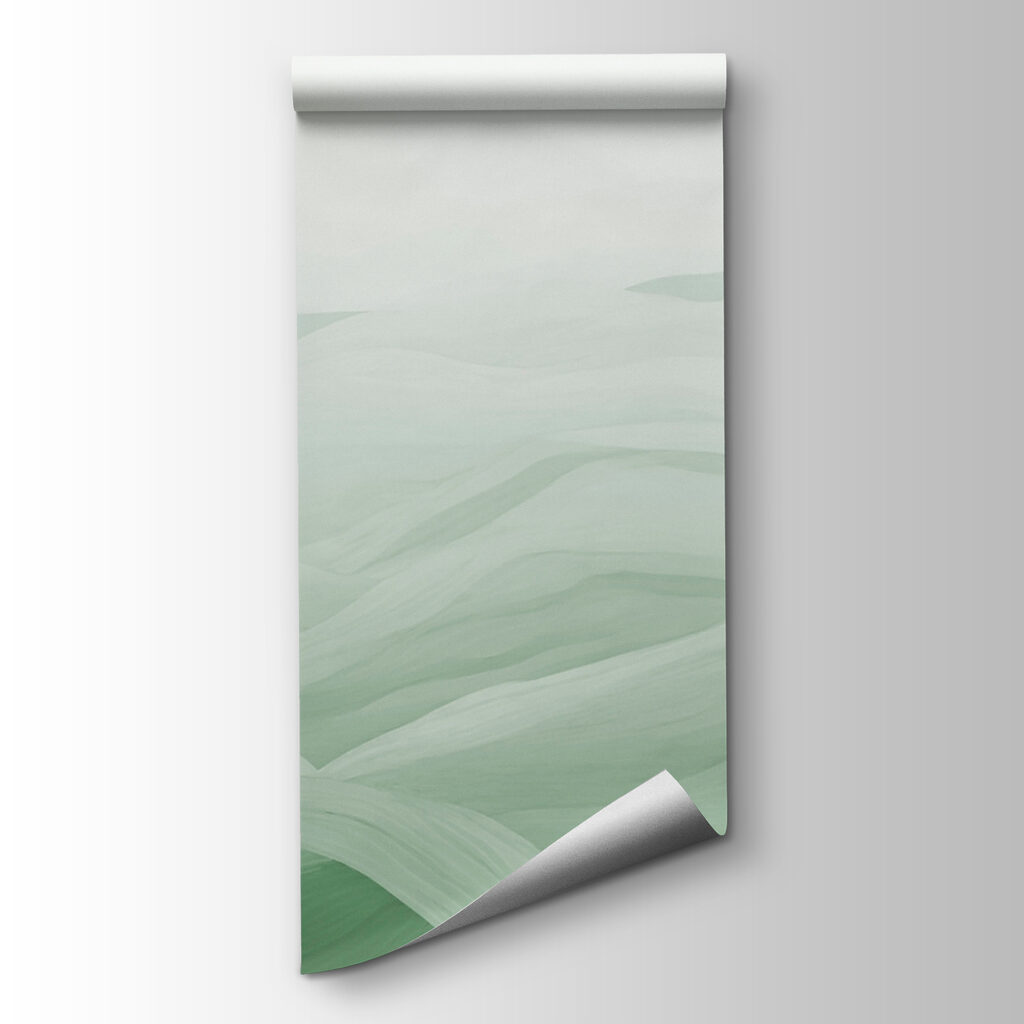 Green and white landscape