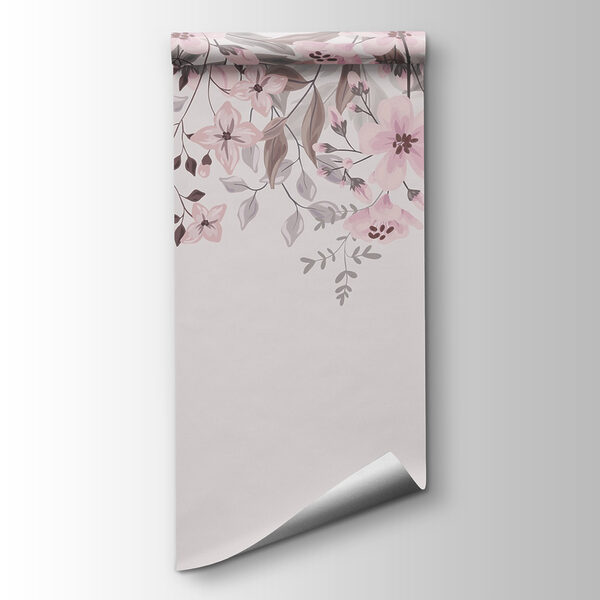 Pink flowers and leaves