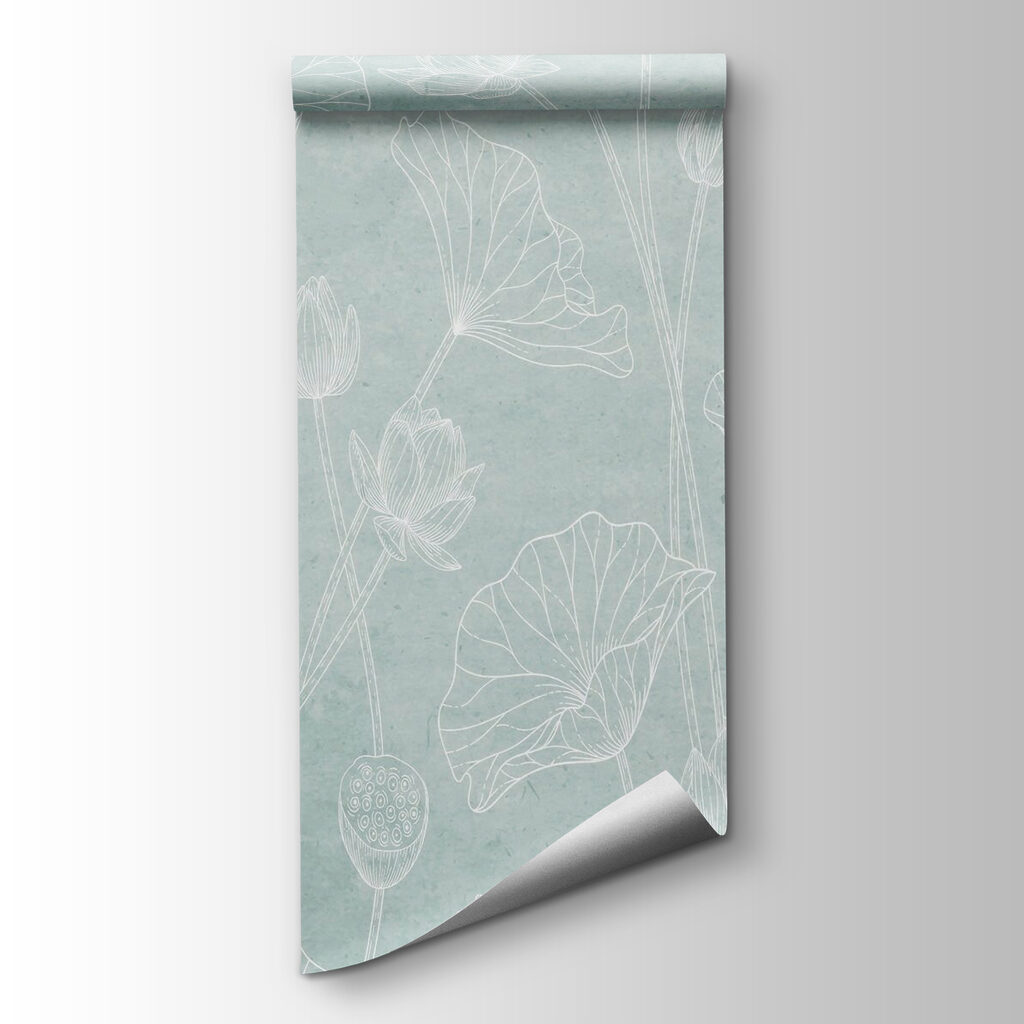 Pattern of flowers on a blue background