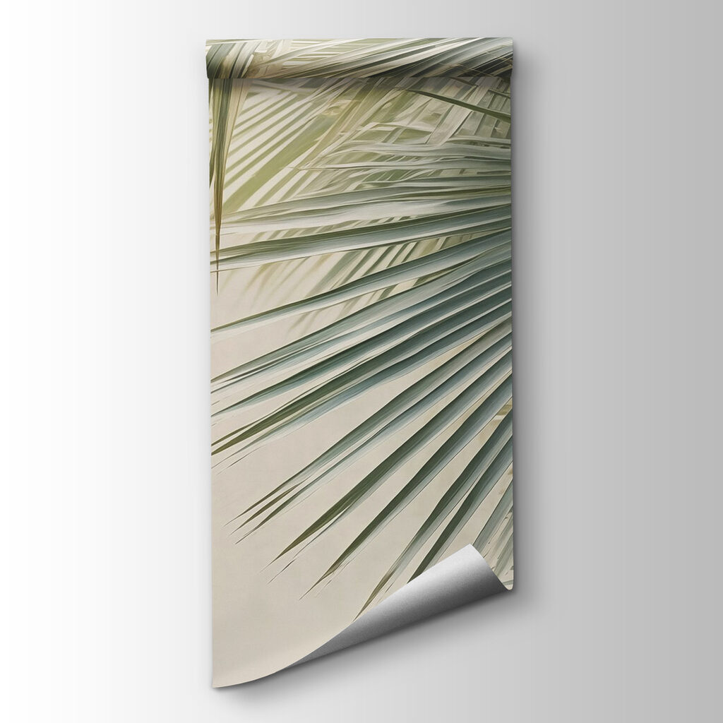 Delicate palm fronds gently swaying Delicate palm fronds gently swaying
