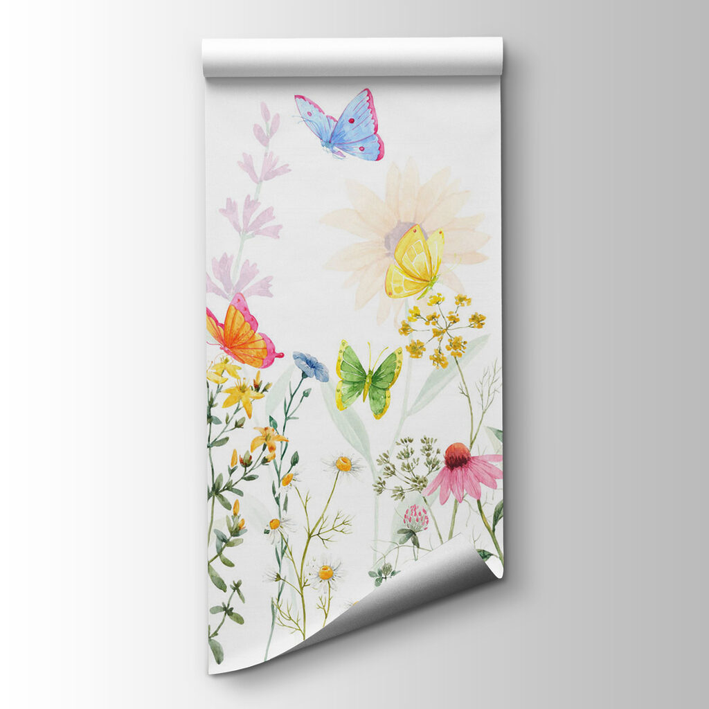 Painting of flowers and butterflies Painting of flowers and butterflies