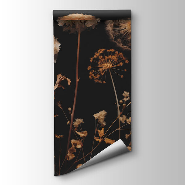 Group of dandelions on stems Group of dandelions on stems