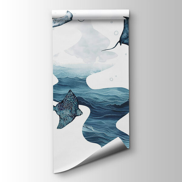 Group of stingrays in the water Group of stingrays in the water