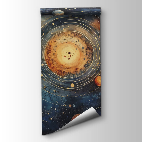 Painting of planets in space Painting of planets in space