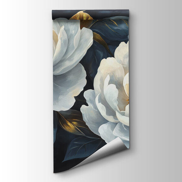 Elegant blooms against dark background