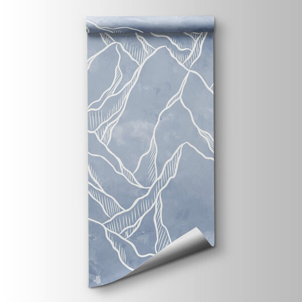 Drawing of a mountain range