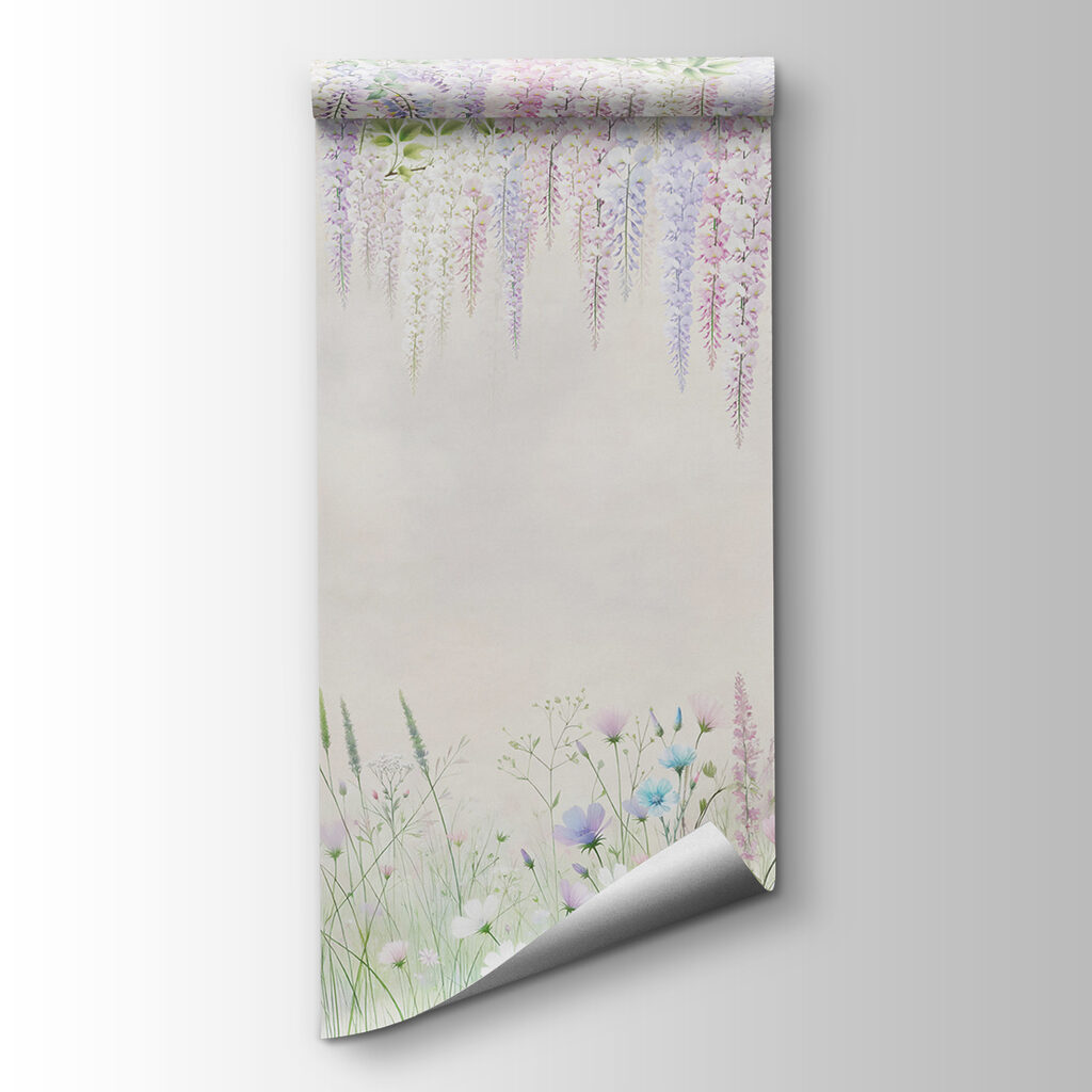 Painting of flowers and butterflies Painting of flowers and butterflies