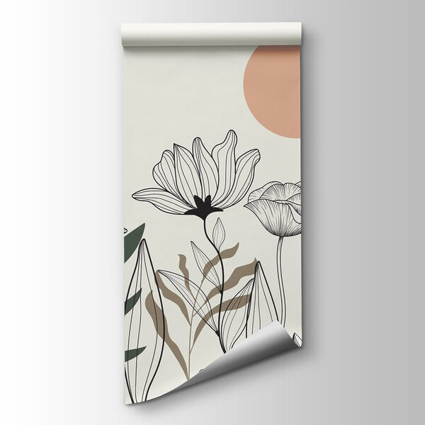 Drawing of flowers and leaves Drawing of flowers and leaves