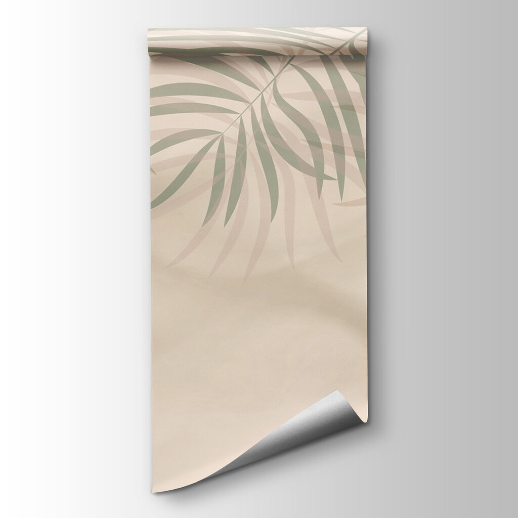 Soft palm leaves in gentle hues