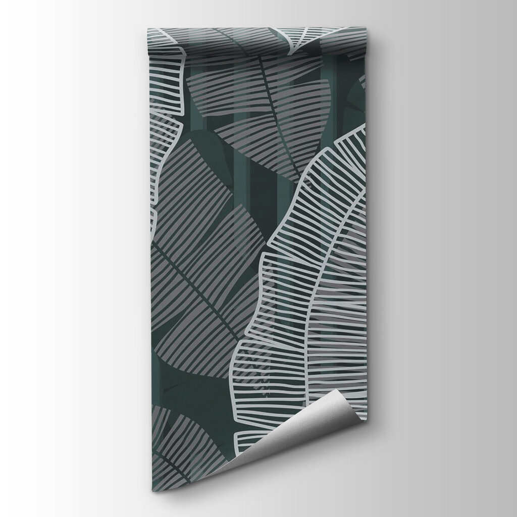 Pattern of leaves on a dark background