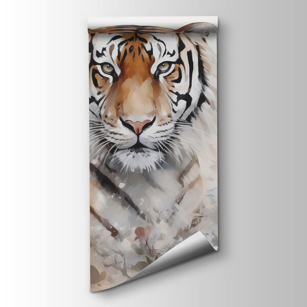 Tiger in a flowery garden Tiger in a flowery garden