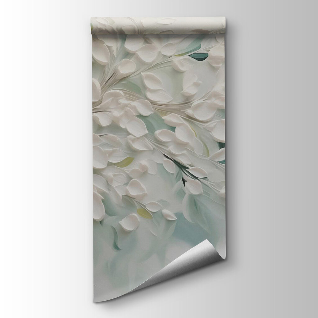 White tree with leaves on it White tree with leaves on it