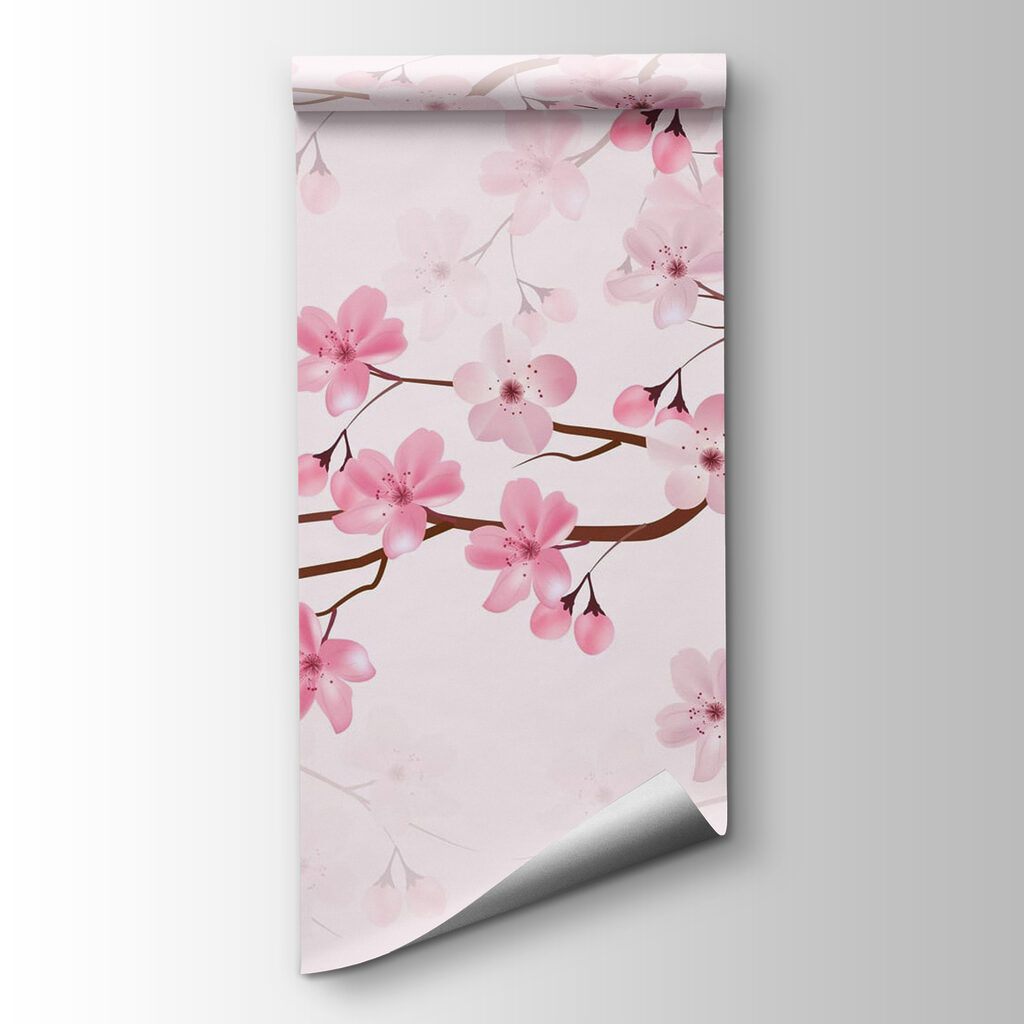 Pink flowers on a branch Pink flowers on a branch