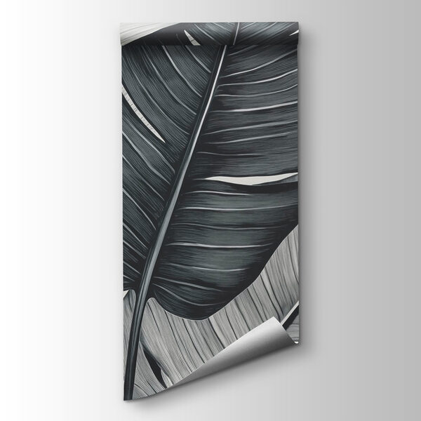 Textured leaves in monochrome hues