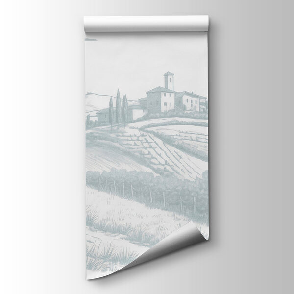 Landscape with a house and trees Landscape with a house and trees