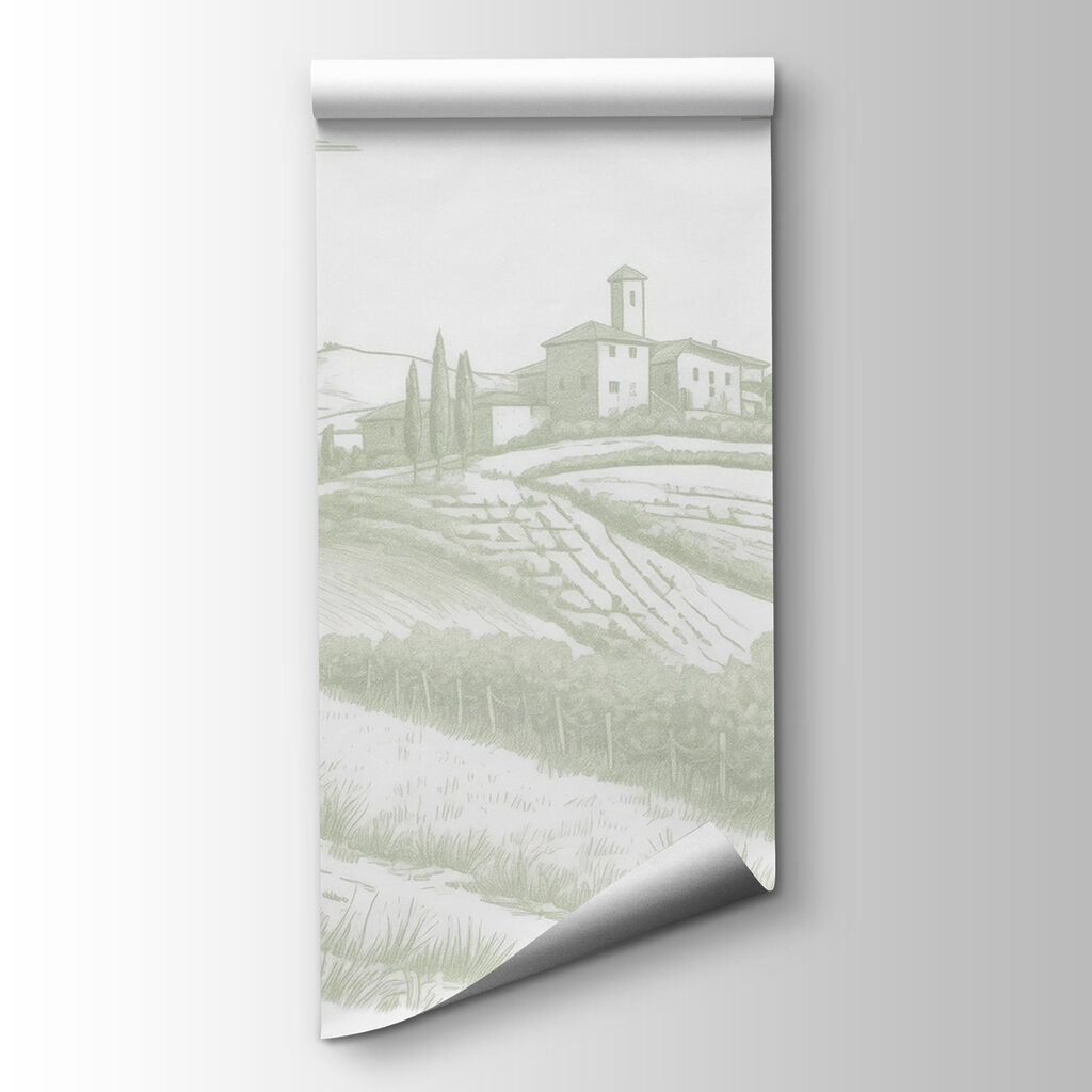 Landscape with a house and fields