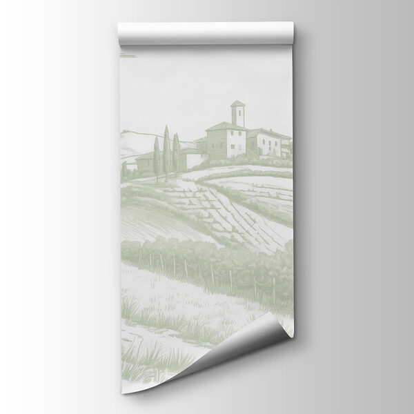 Landscape with a house and fields