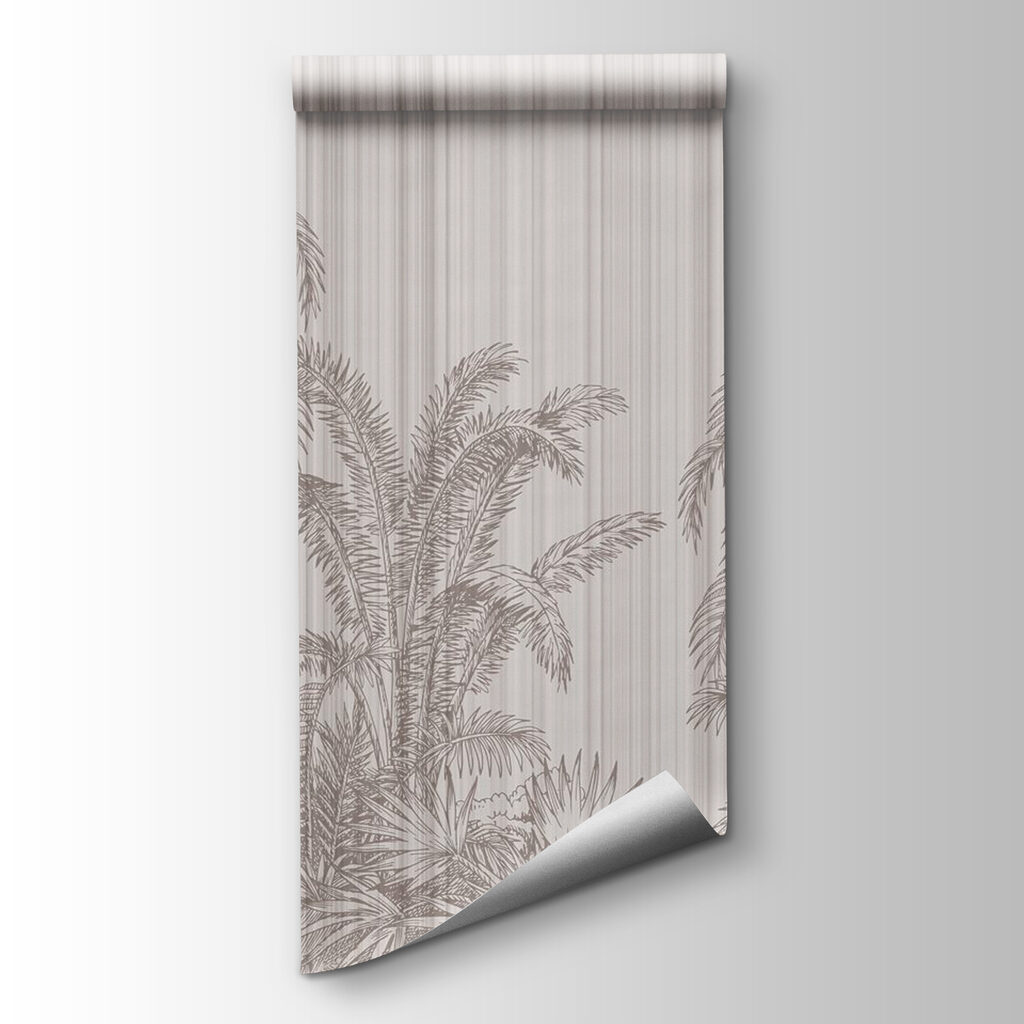Tropical foliage in muted tones