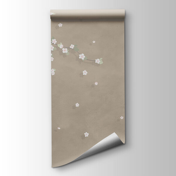 Tree branch with white flowers