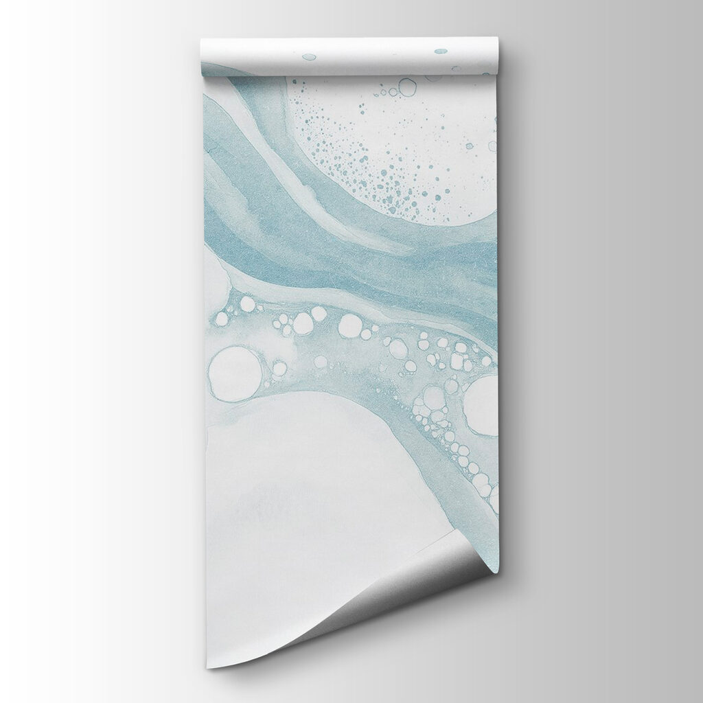 White and blue watercolor painting White and blue watercolor painting