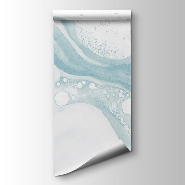 White and blue watercolor painting White and blue watercolor painting