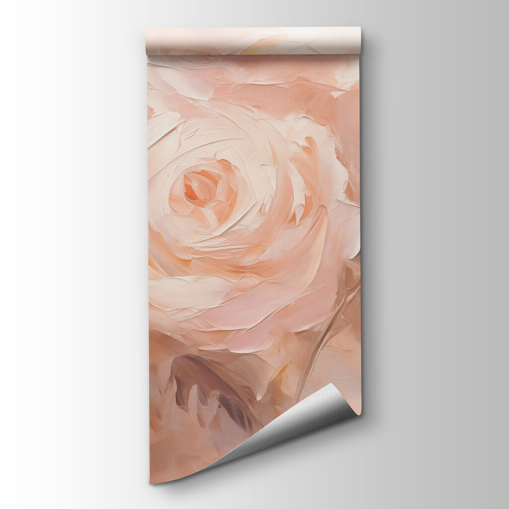 Painting of flowers on a white surface Painting of flowers on a white surface