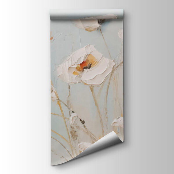 Painting of flowers on a wall Painting of flowers on a wall