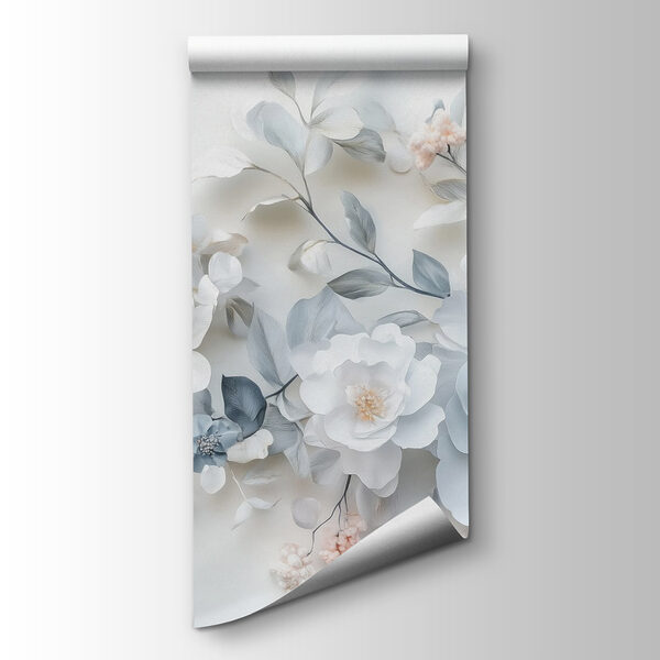 Group of flowers on a white surface Group of flowers on a white surface