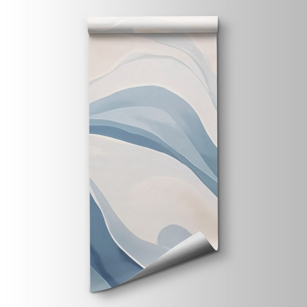 White and blue wavy pattern