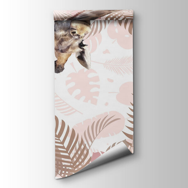 Giraffe with a pattern of leaves Giraffe with a pattern of leaves