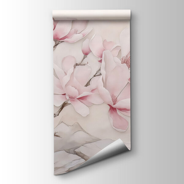 Painting of a tree with pink flowers Painting of a tree with pink flowers