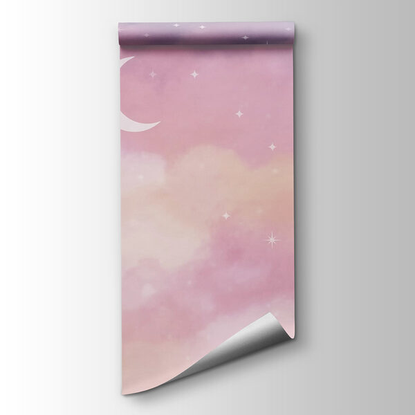 Moon and stars in the sky